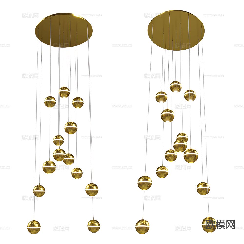 Maxlight 轻奢装饰灯 吊灯3d模型下载
