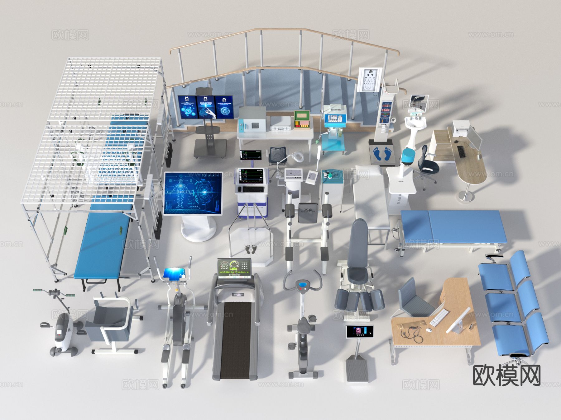 康复中心 医疗设备3d模型