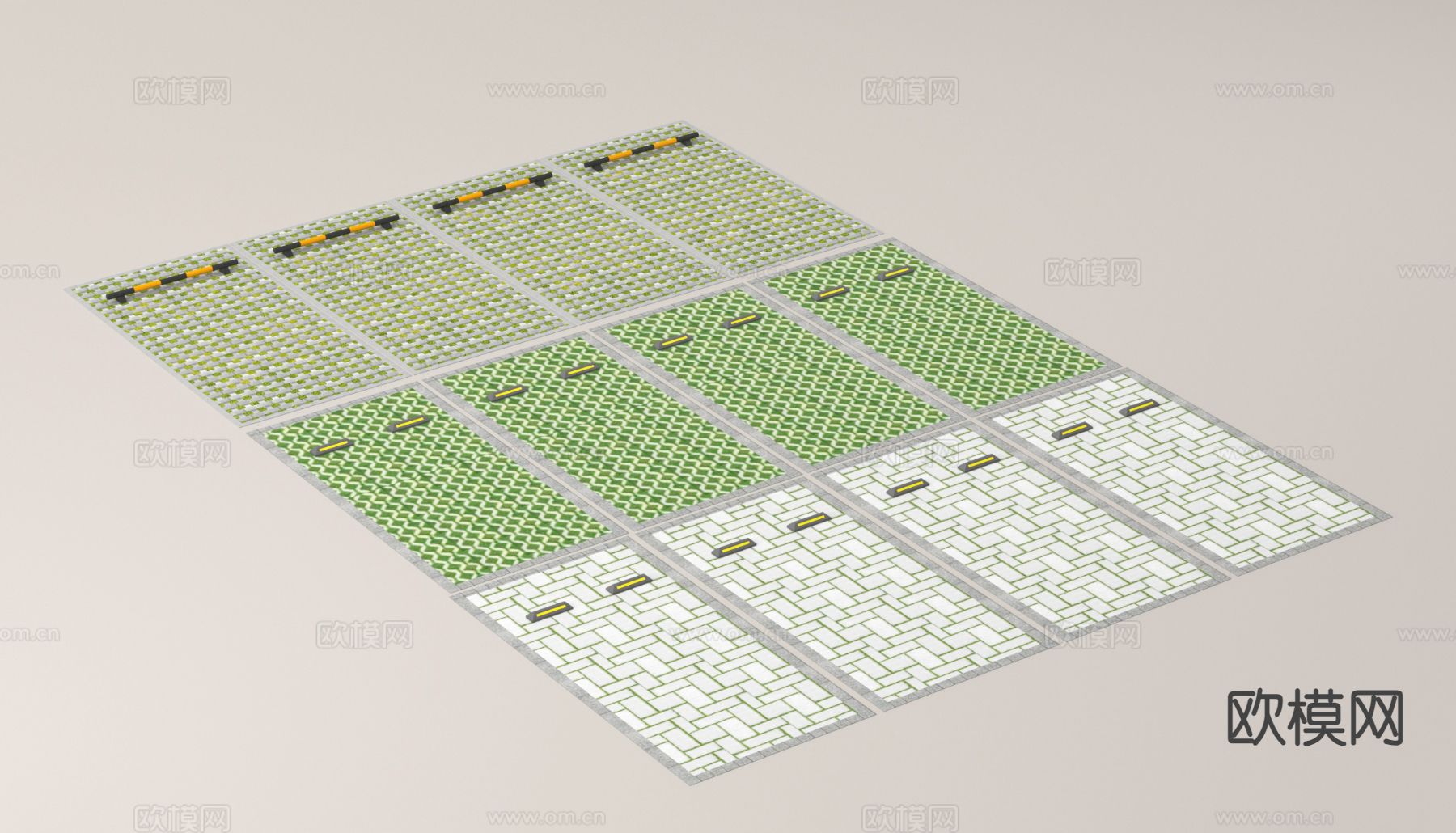 停车地 户外停车场3d模型