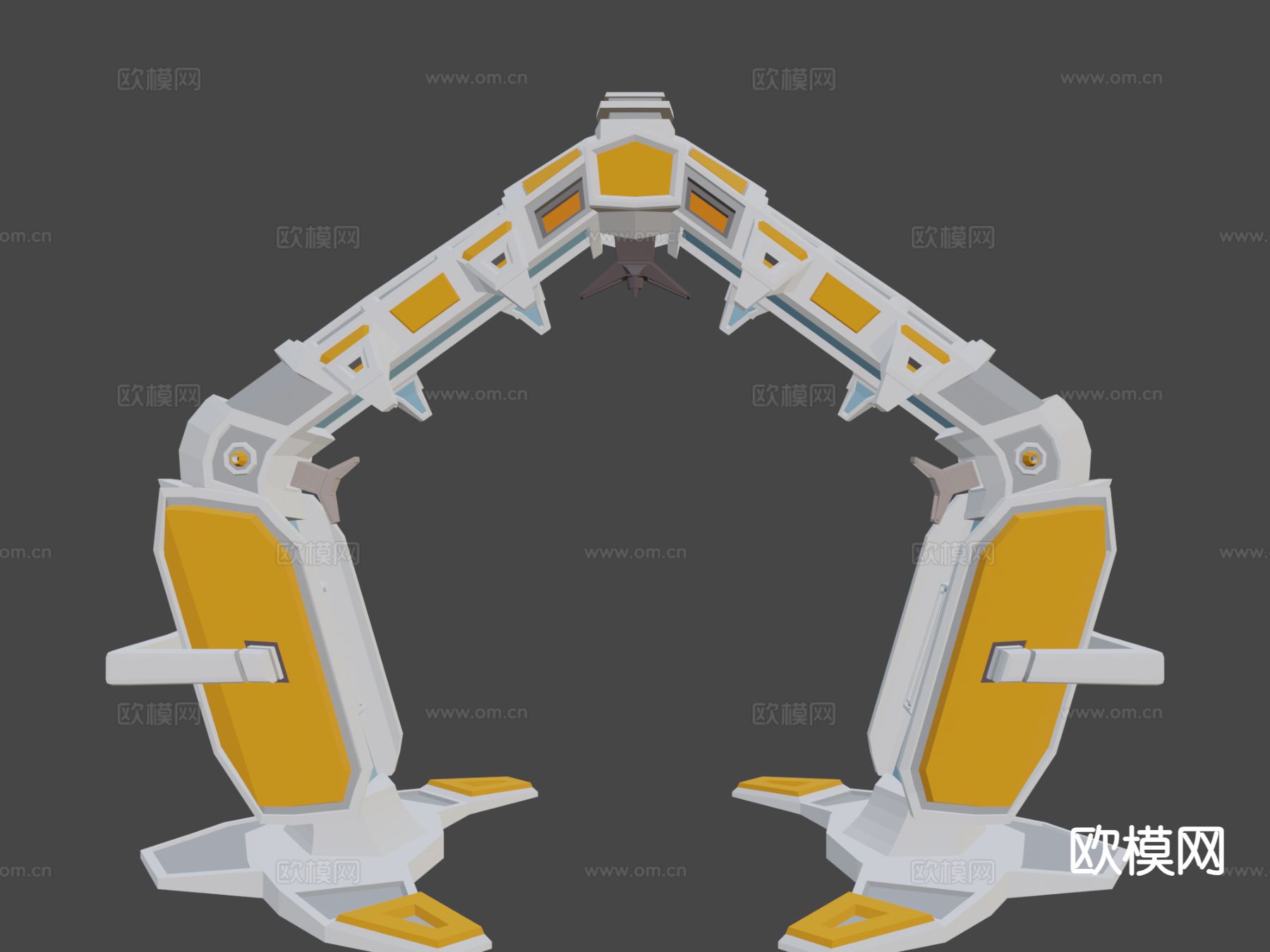 SciFiRTS结构 传送门su模型下载（渲染图7）