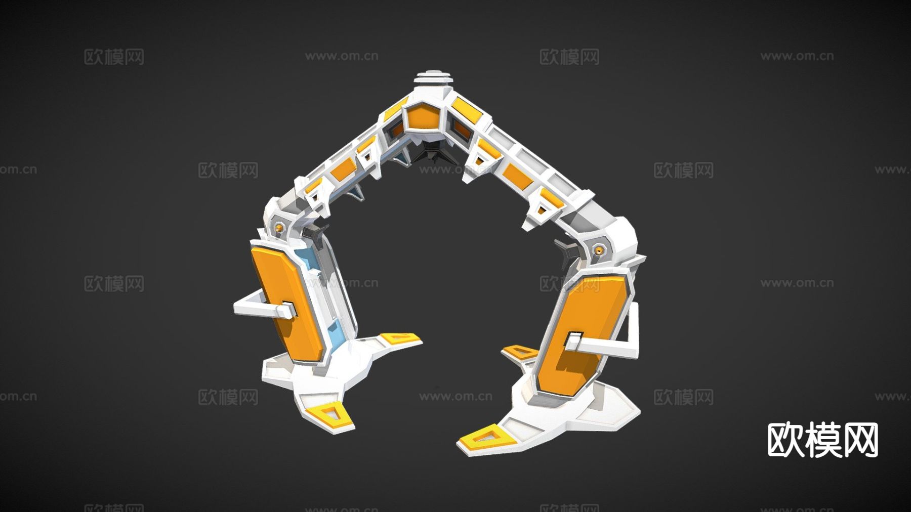 SciFiRTS结构 传送门su模型下载（渲染图2）