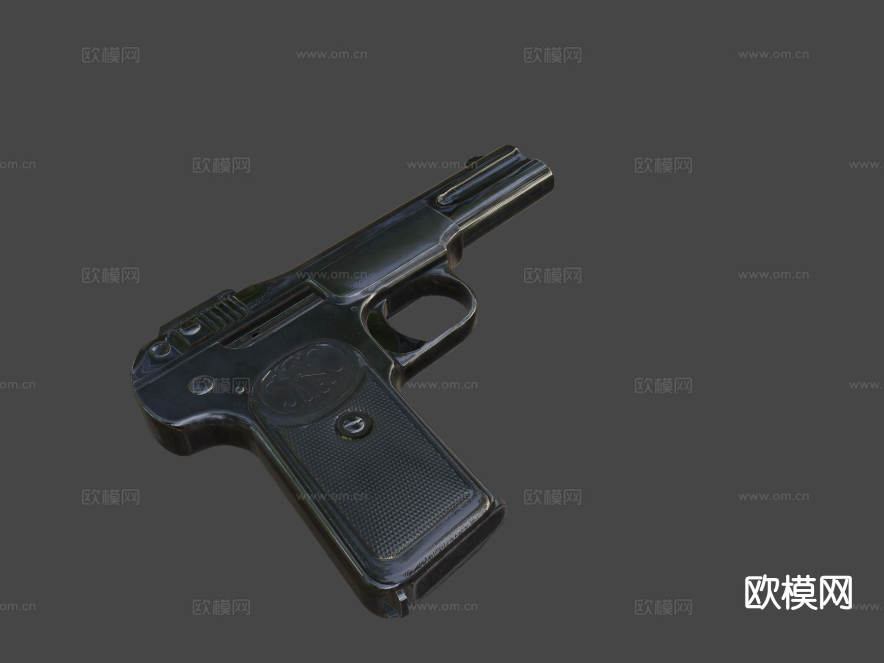 微型手枪su模型下载（渲染图5）