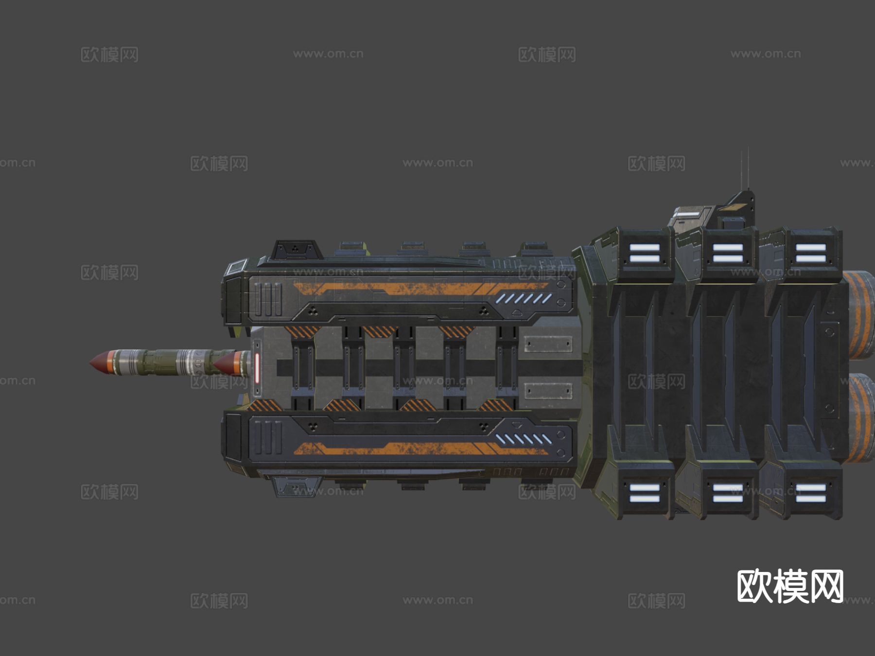 Scifi轨道鱼雷发射器su模型