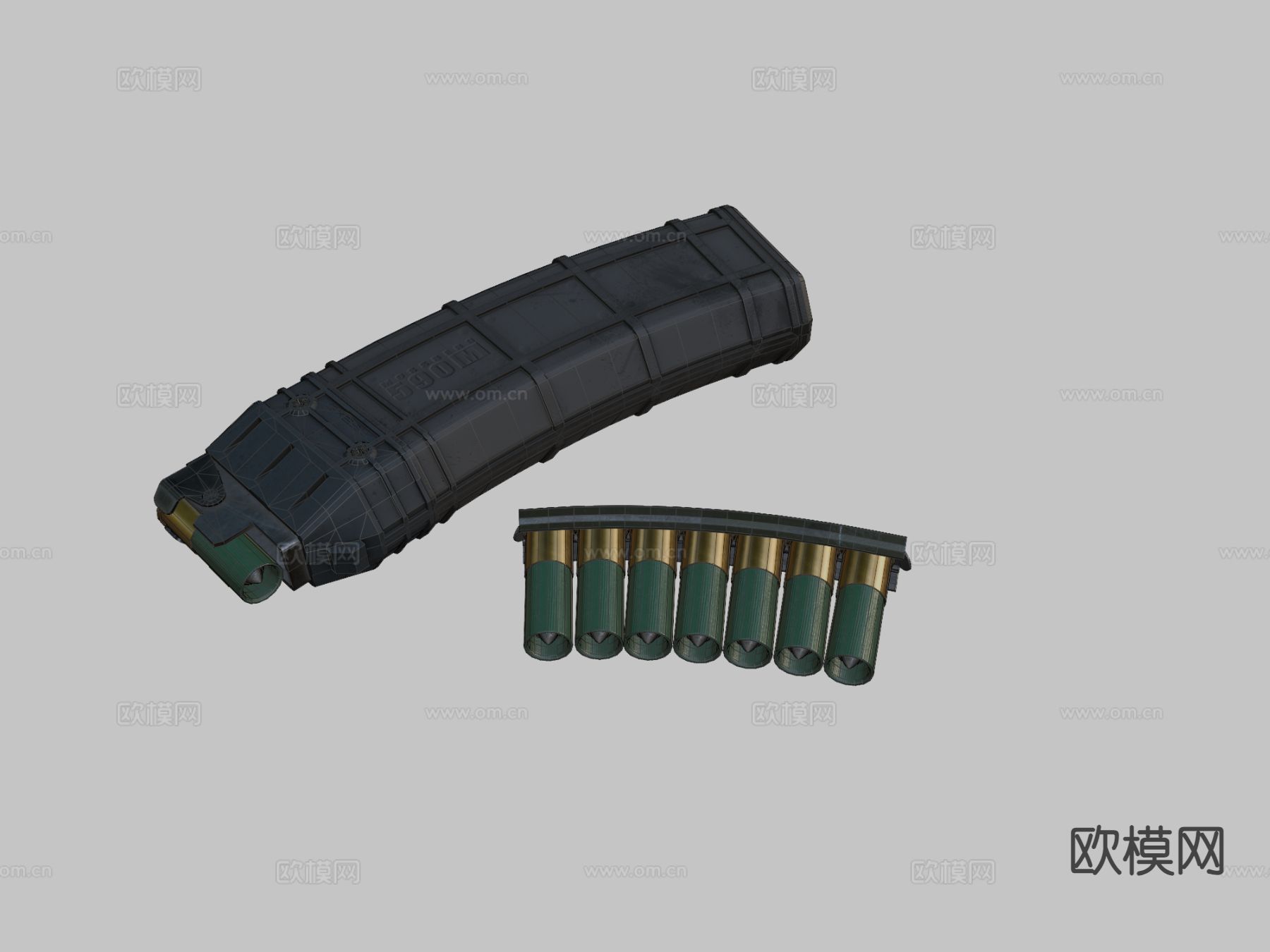 霰弹枪弹匣su模型下载（渲染图1）