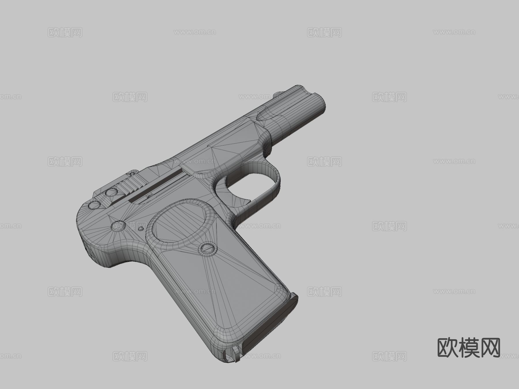 微型手枪su模型下载（渲染图3）