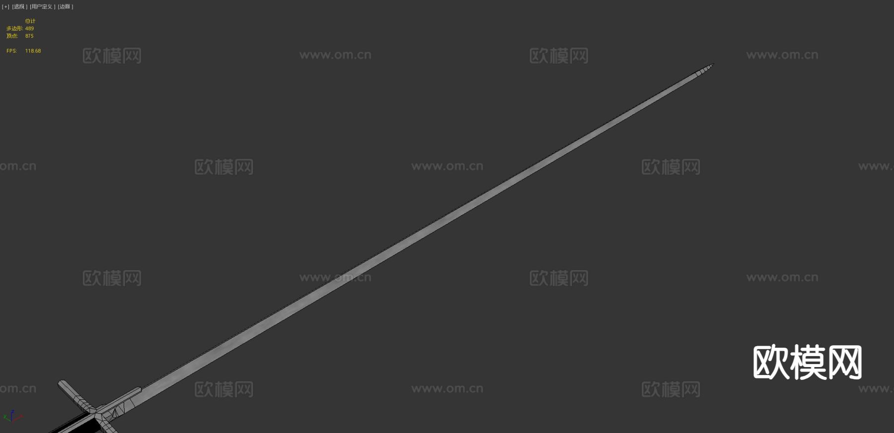 骑兵剑su模型下载（渲染图1）