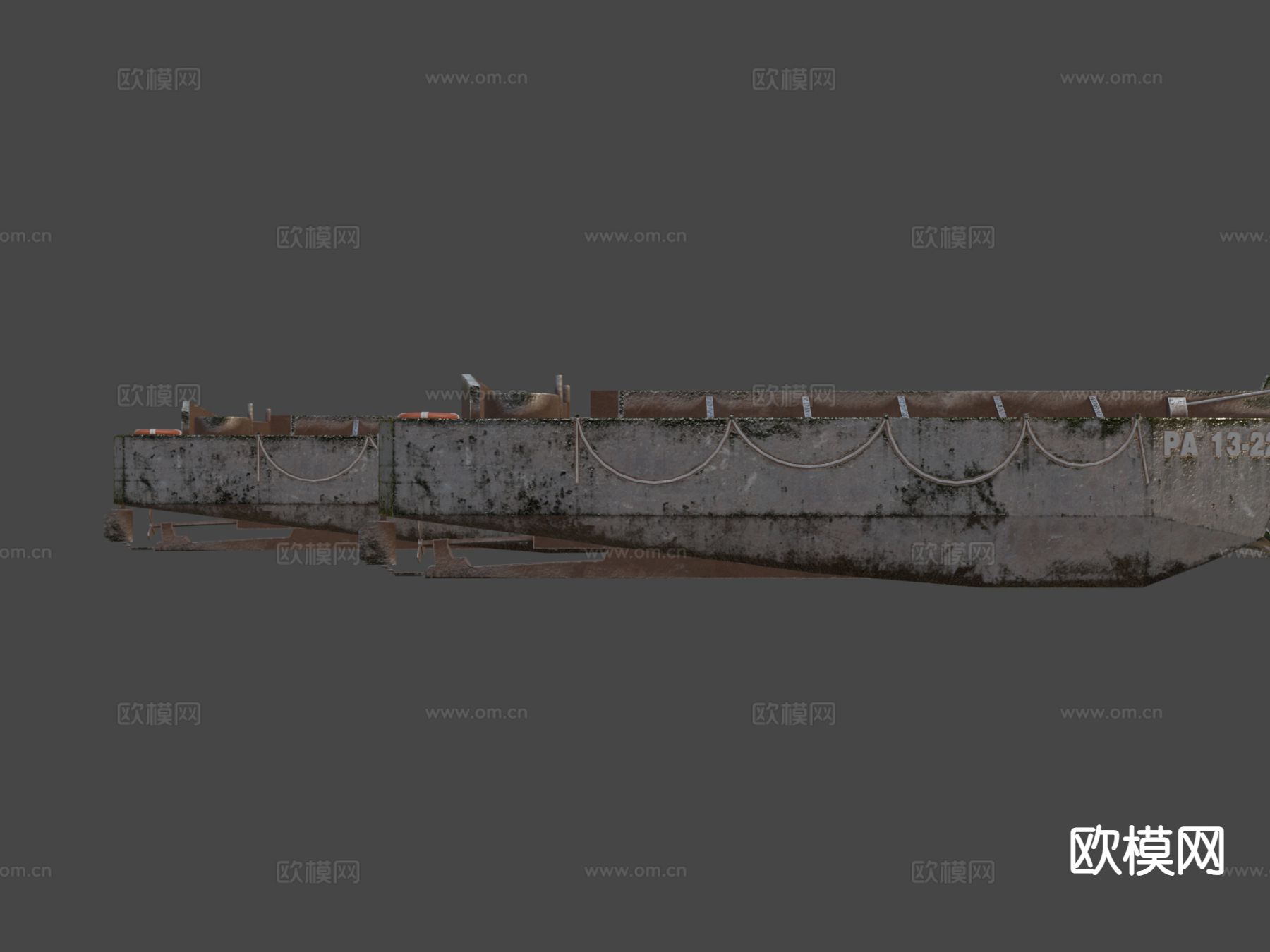 船 货船su模型下载（渲染图5）