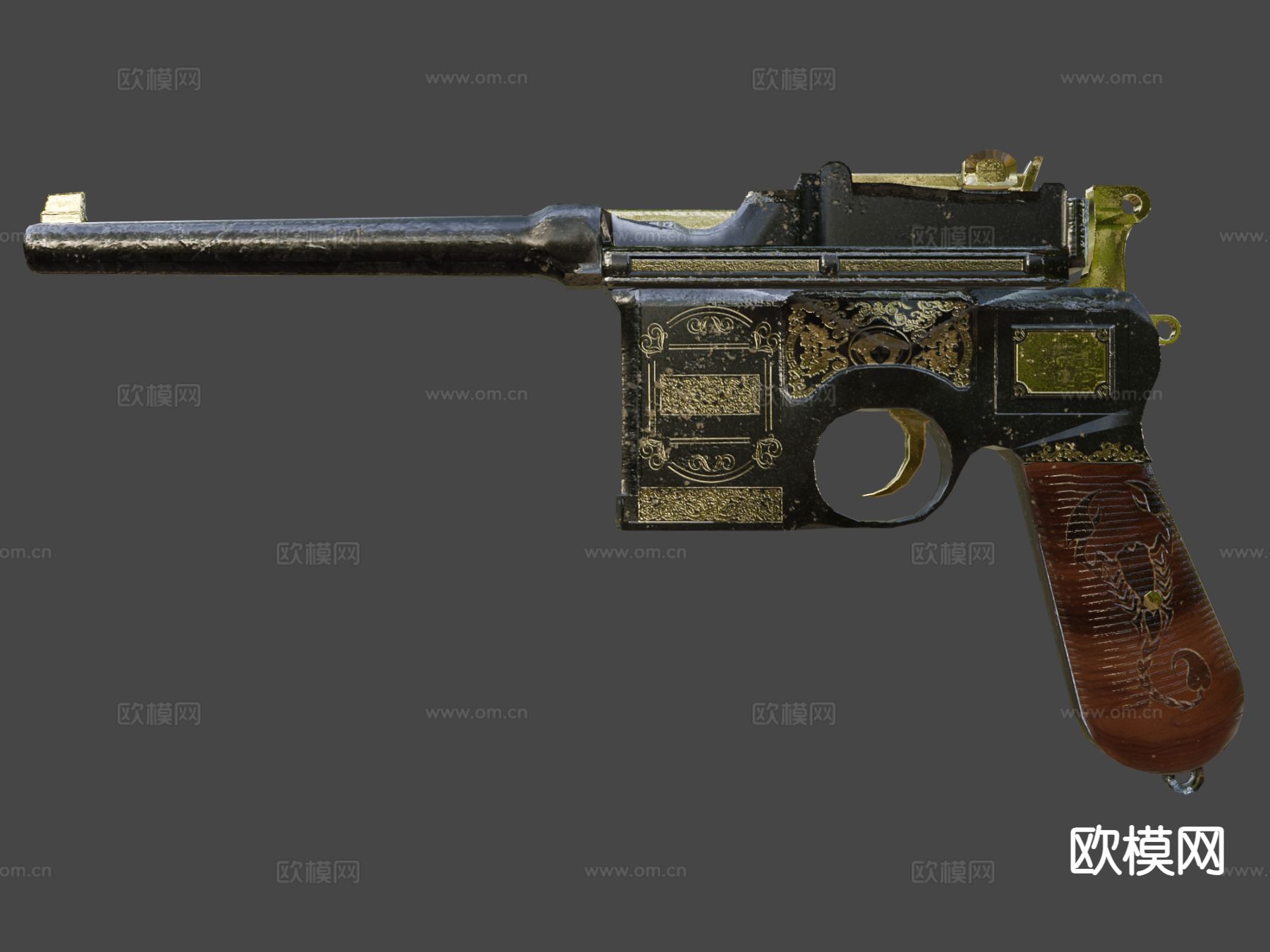 毛瑟C96su模型下载（渲染图5）