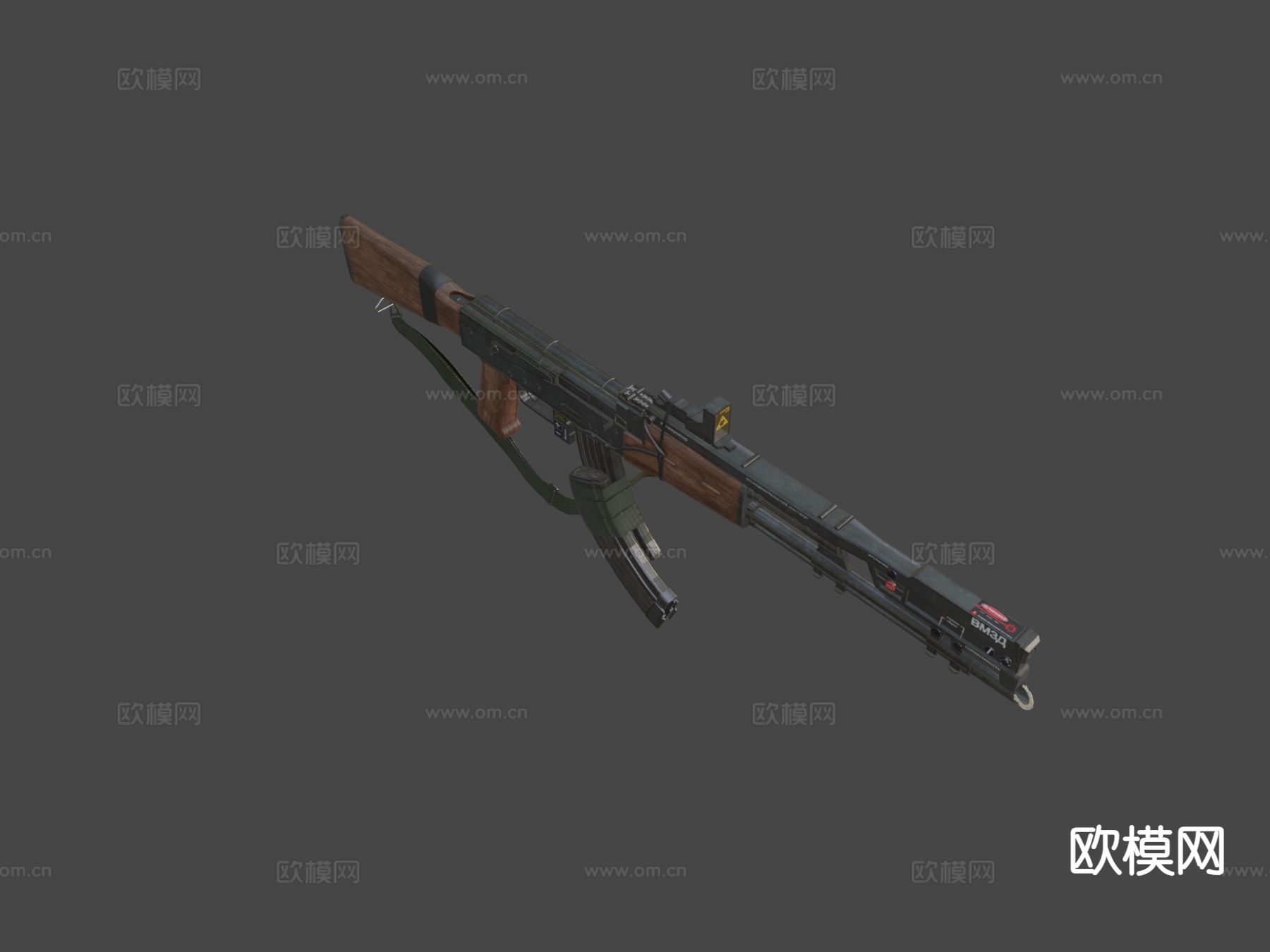 AK47步枪su模型下载（渲染图6）