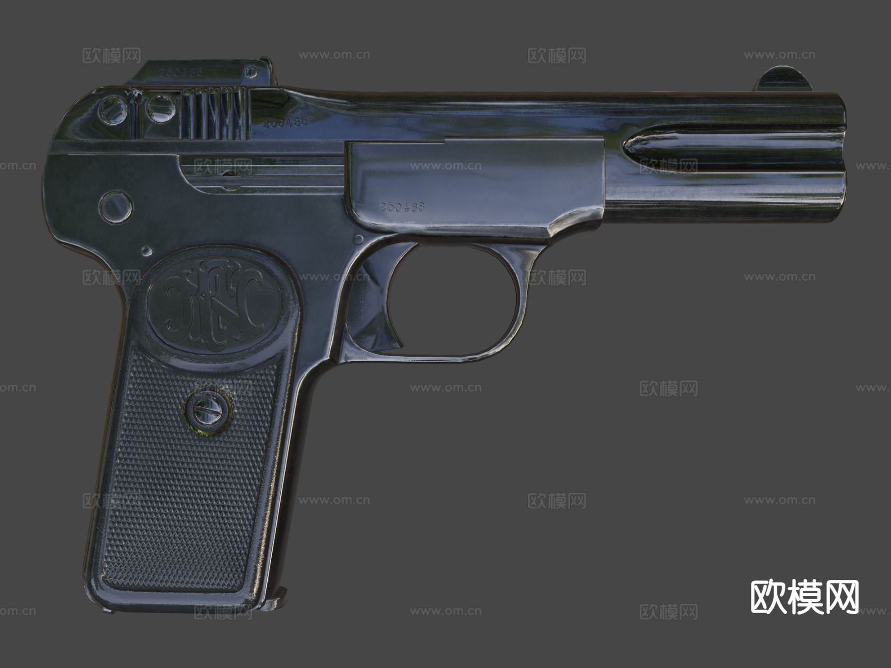 微型手枪su模型下载（渲染图8）