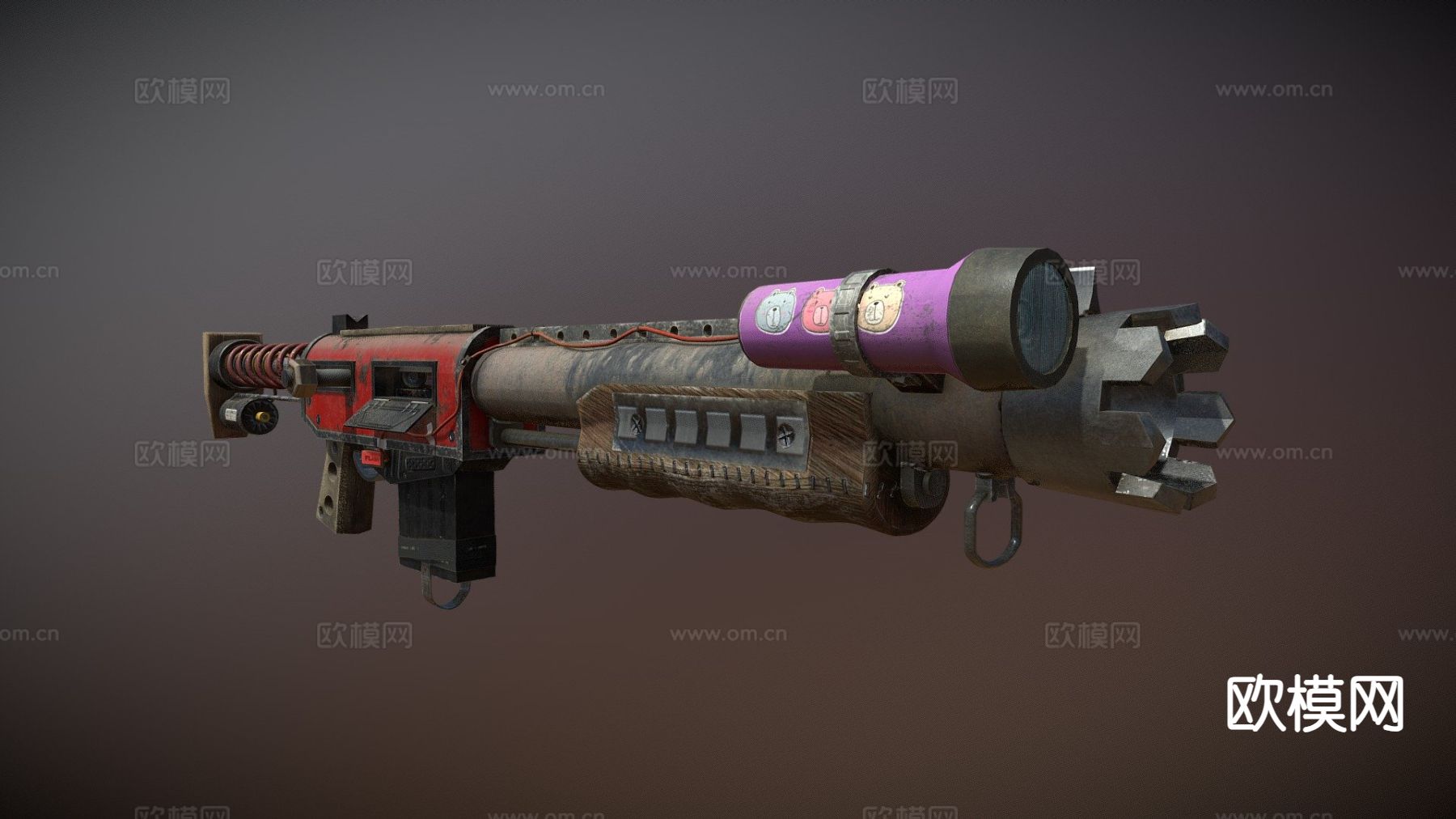 废品枪su模型下载（渲染图2）