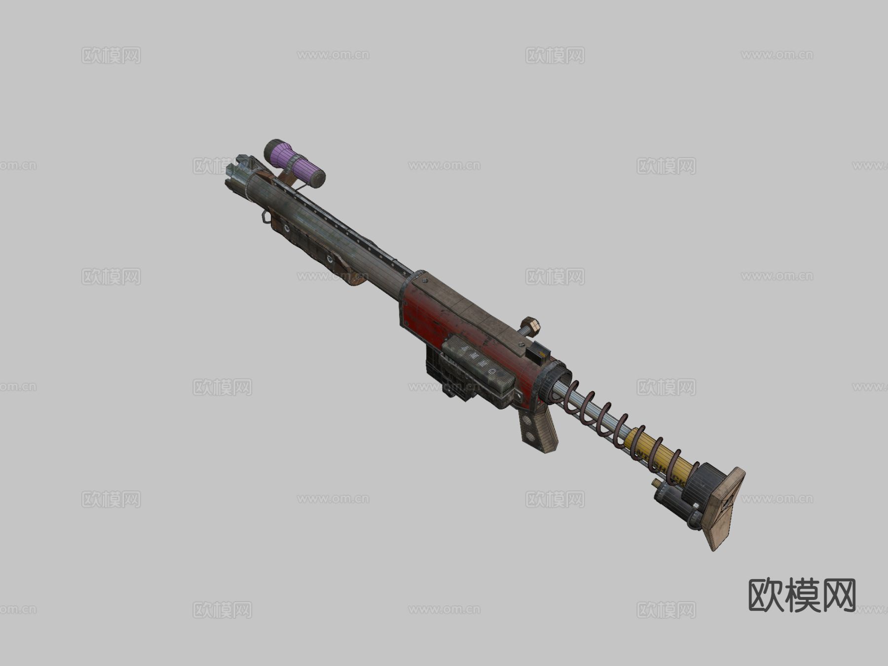 废品枪su模型下载（渲染图1）