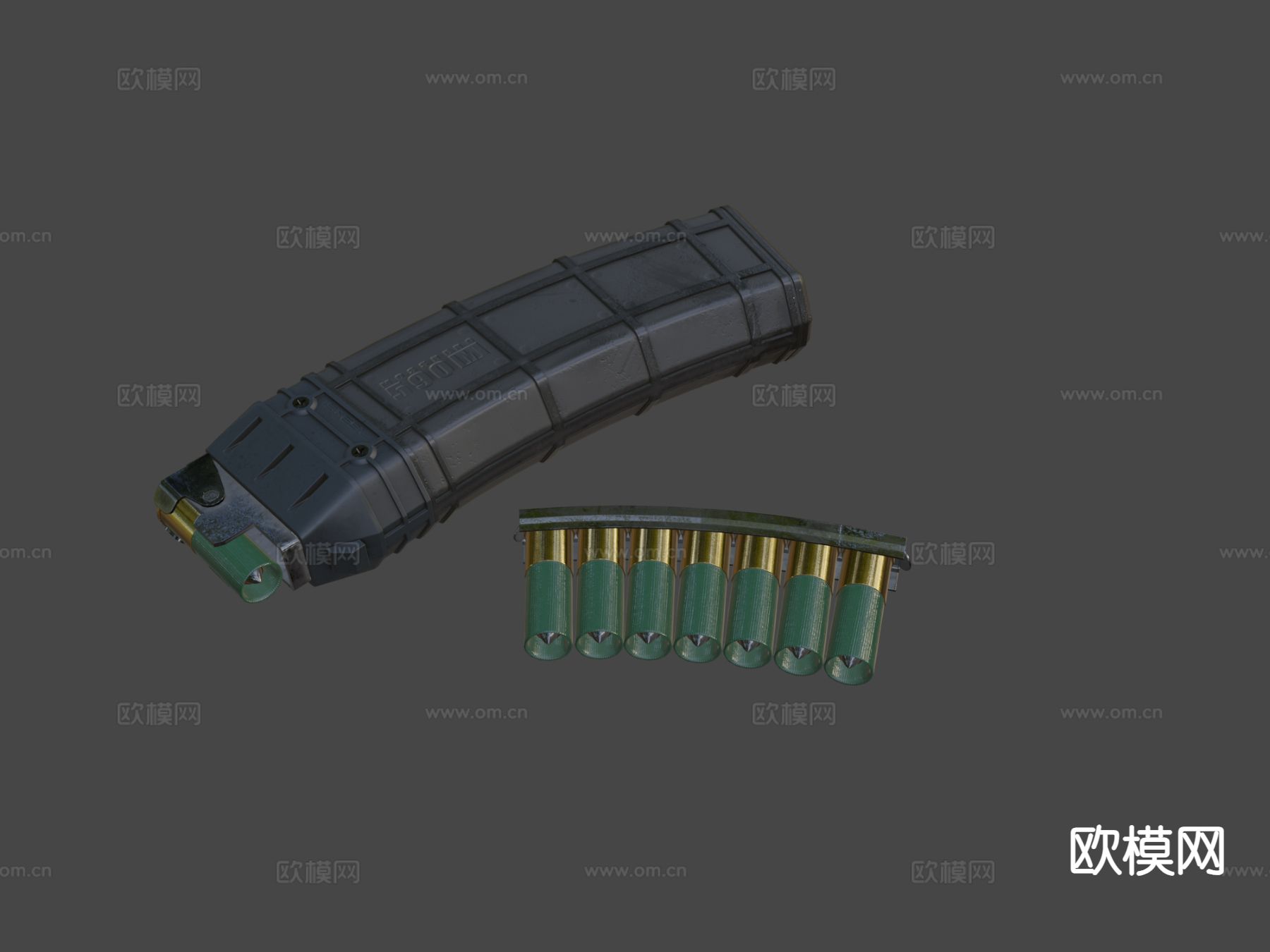 霰弹枪弹匣su模型下载（渲染图5）