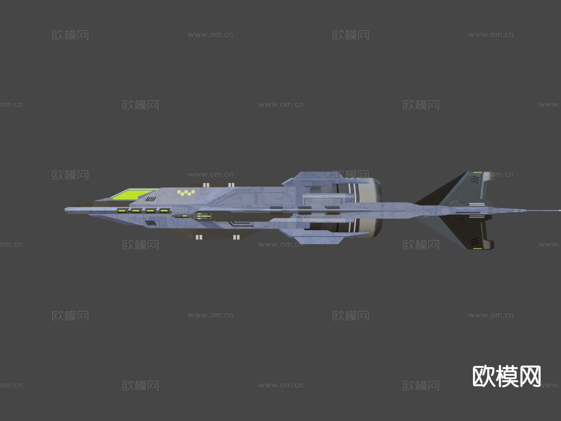 科幻战斗机su模型下载（渲染图7）