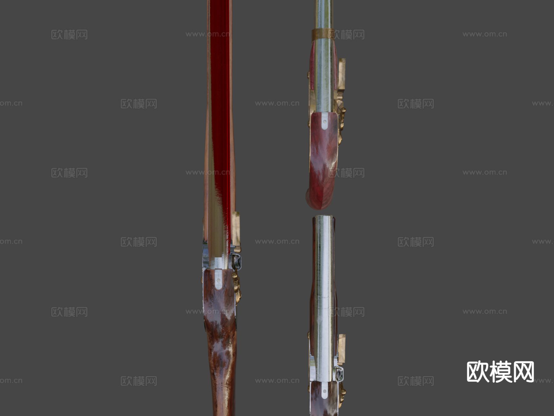 燧发武器库su模型下载（渲染图5）