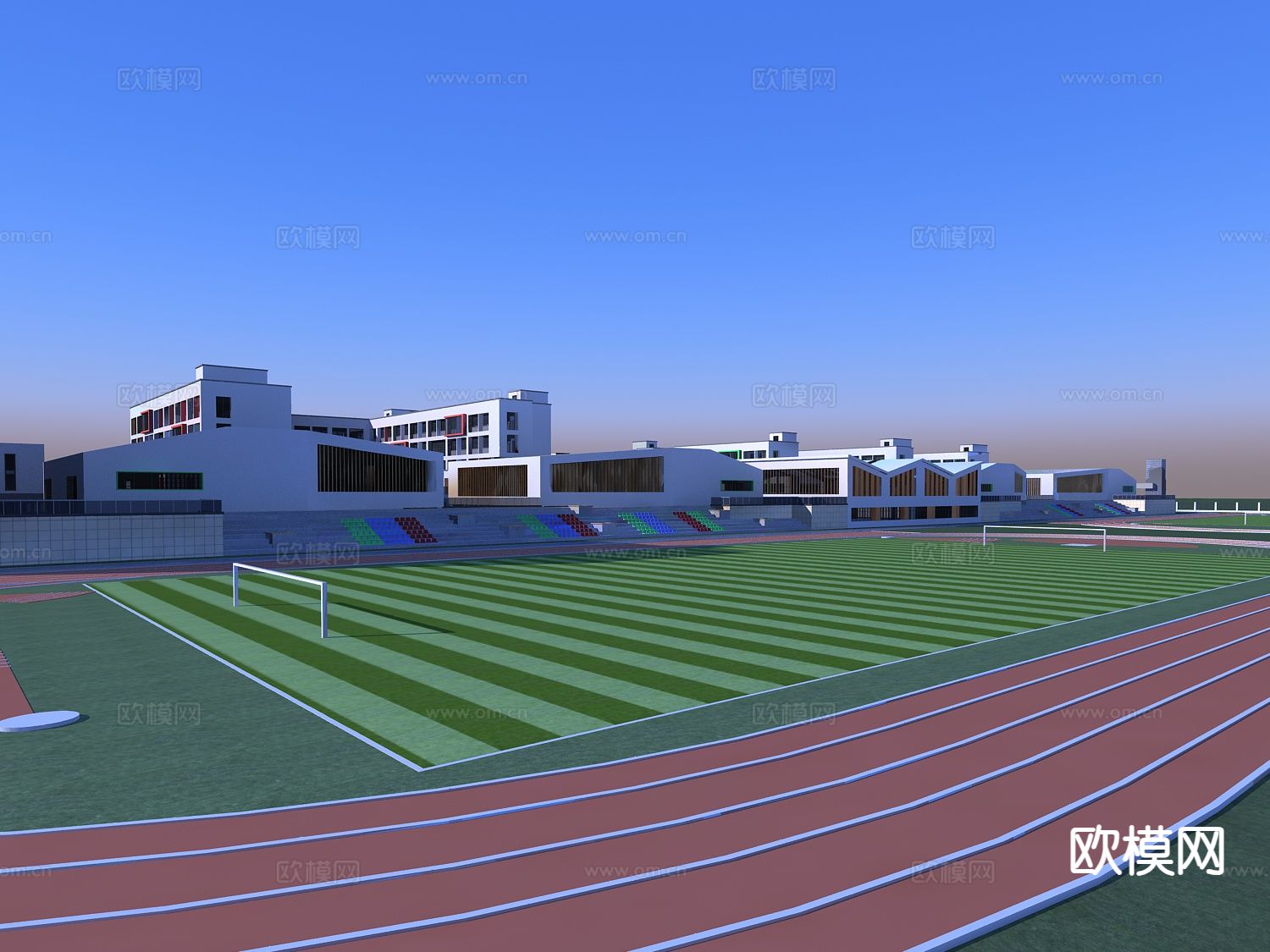 学校鸟瞰3d模型