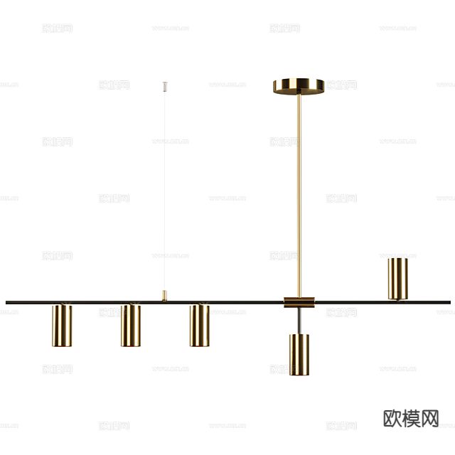 轻奢吊灯 多头吊灯3d模型