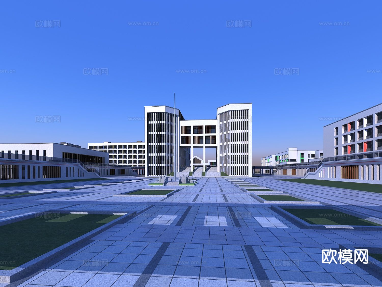 学校鸟瞰3d模型