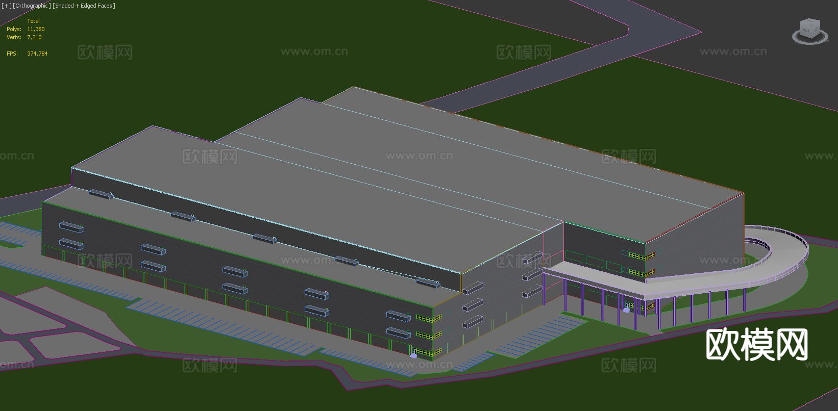 厂房外观 物流园区3d模型