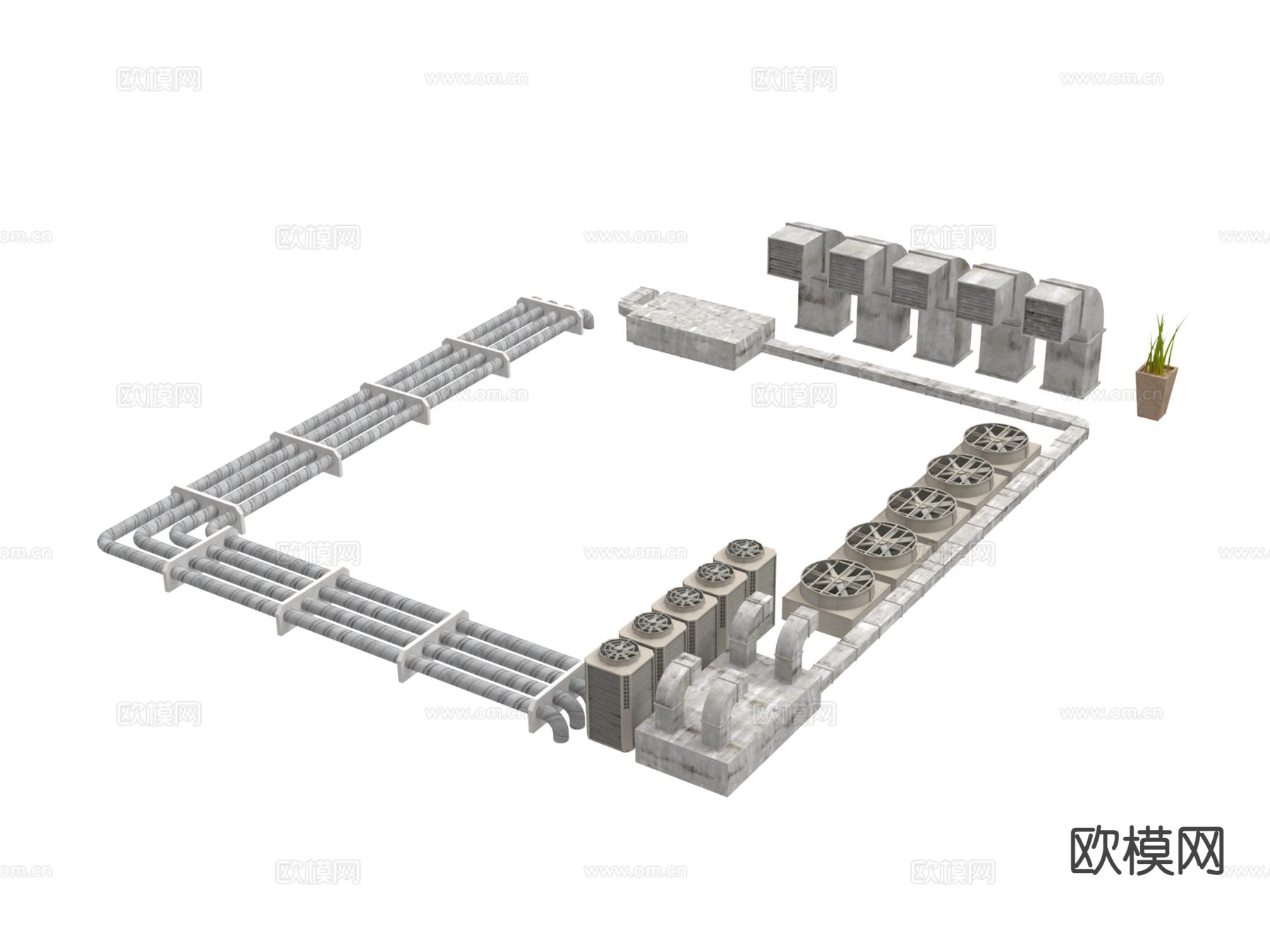 工业器材 换气扇3d模型