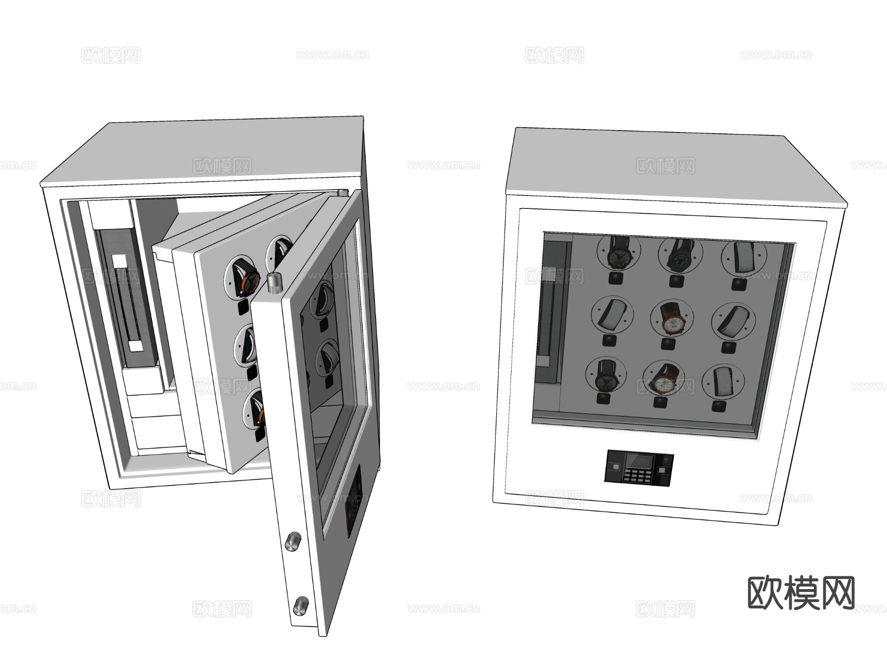 现代保险箱 保险柜su模型