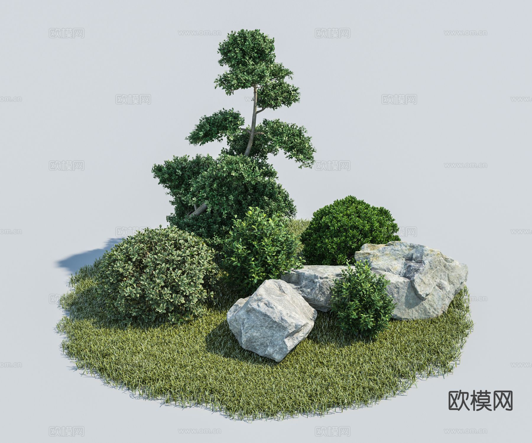 庭院绿植小品3d模型