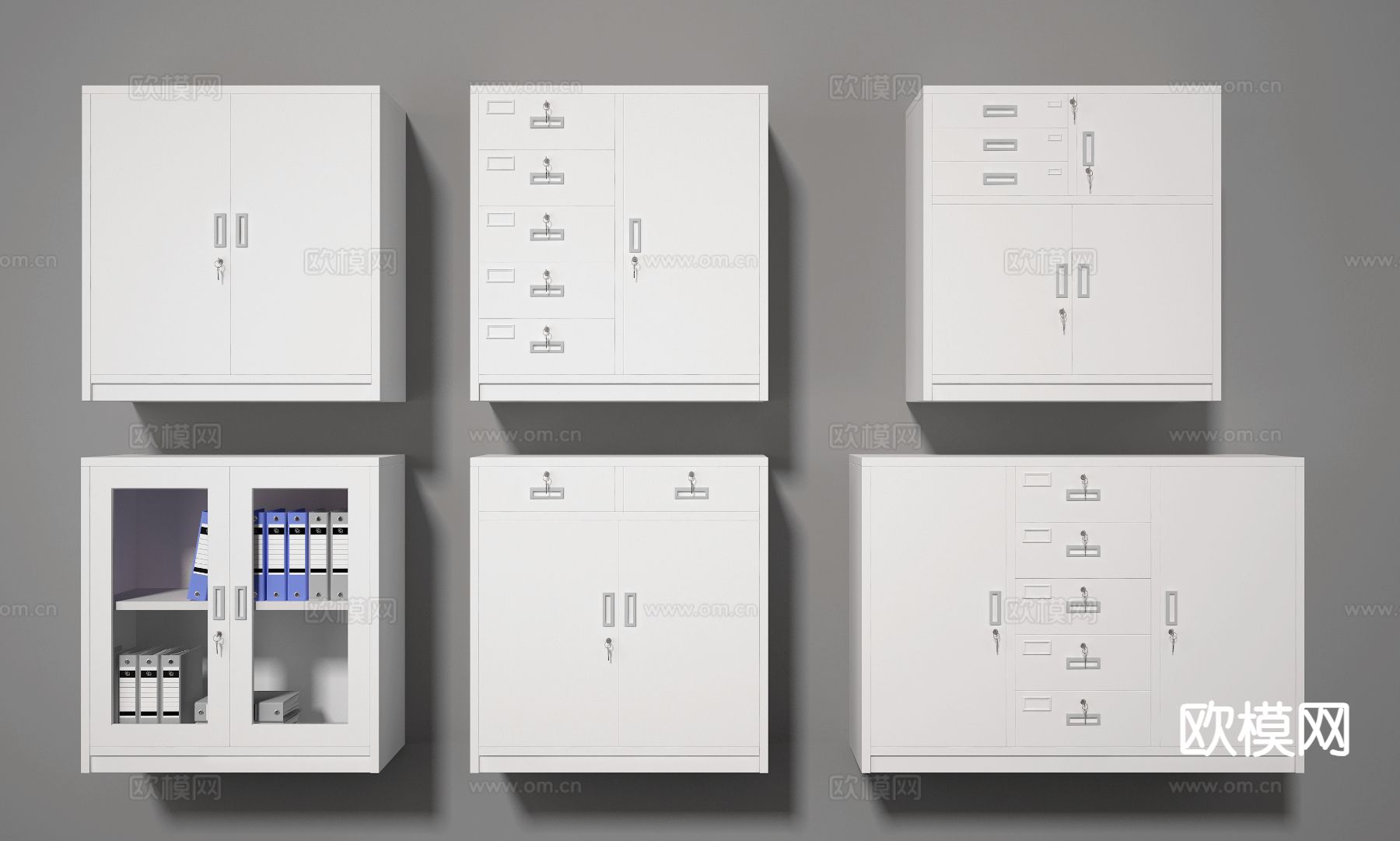 现代文件柜 资料柜 档案柜3d模型