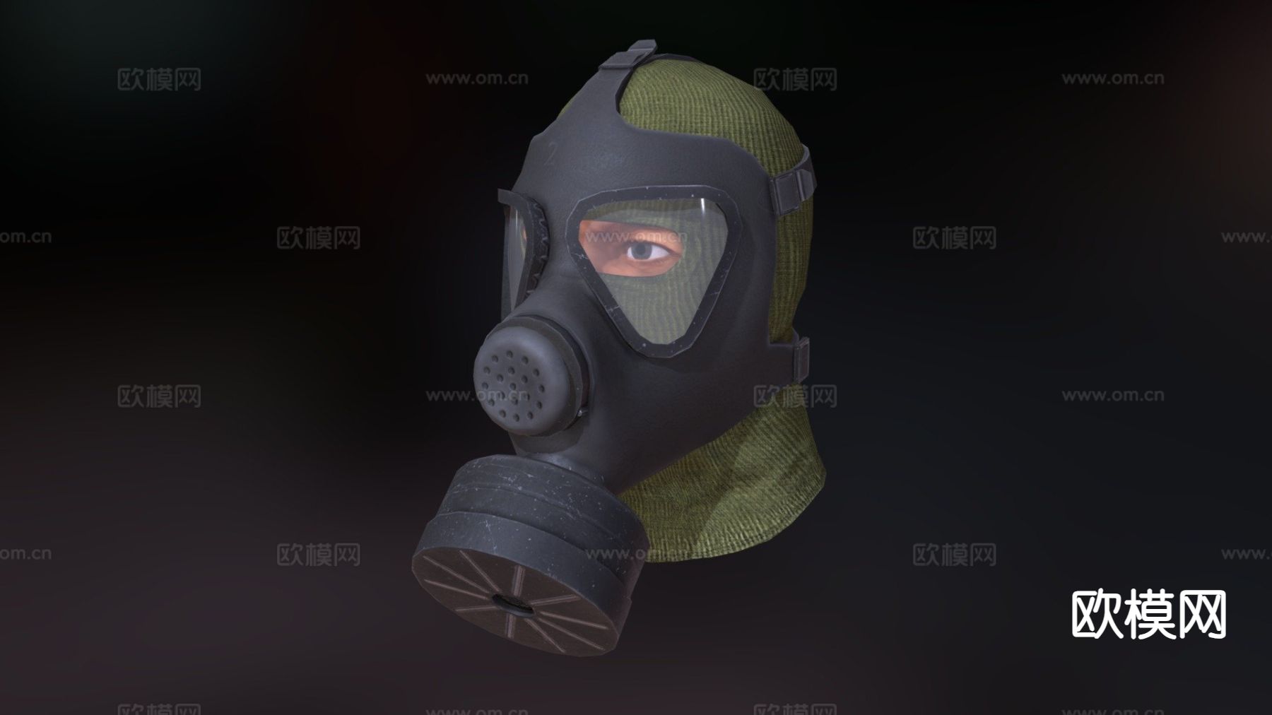 防毒面具M65su模型下载（渲染图2）