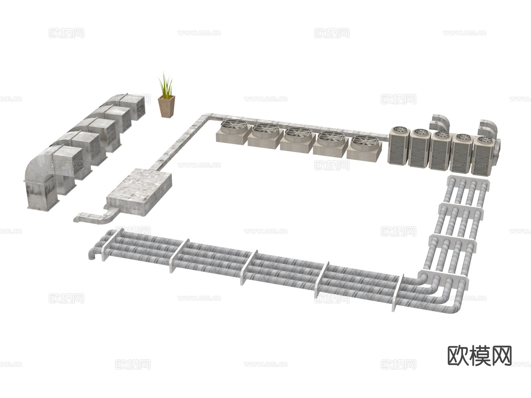 工业器材 换气扇3d模型