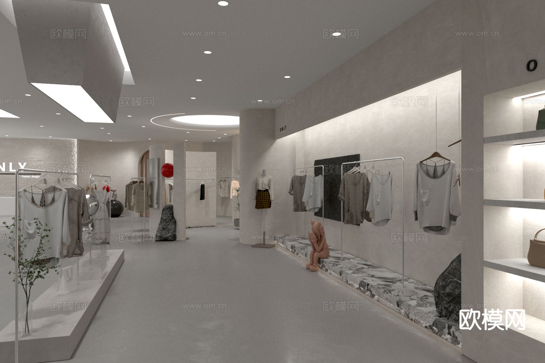 现代服装店 女装店3d模型