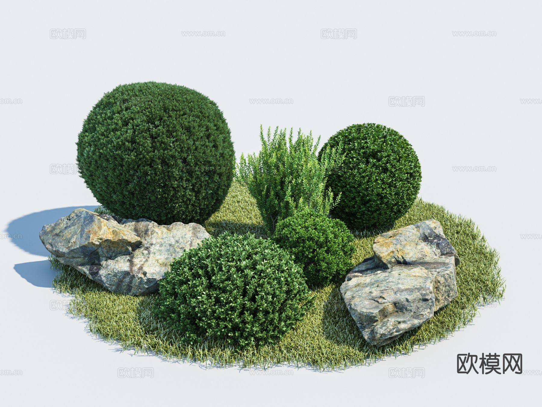 庭院绿植小品3d模型