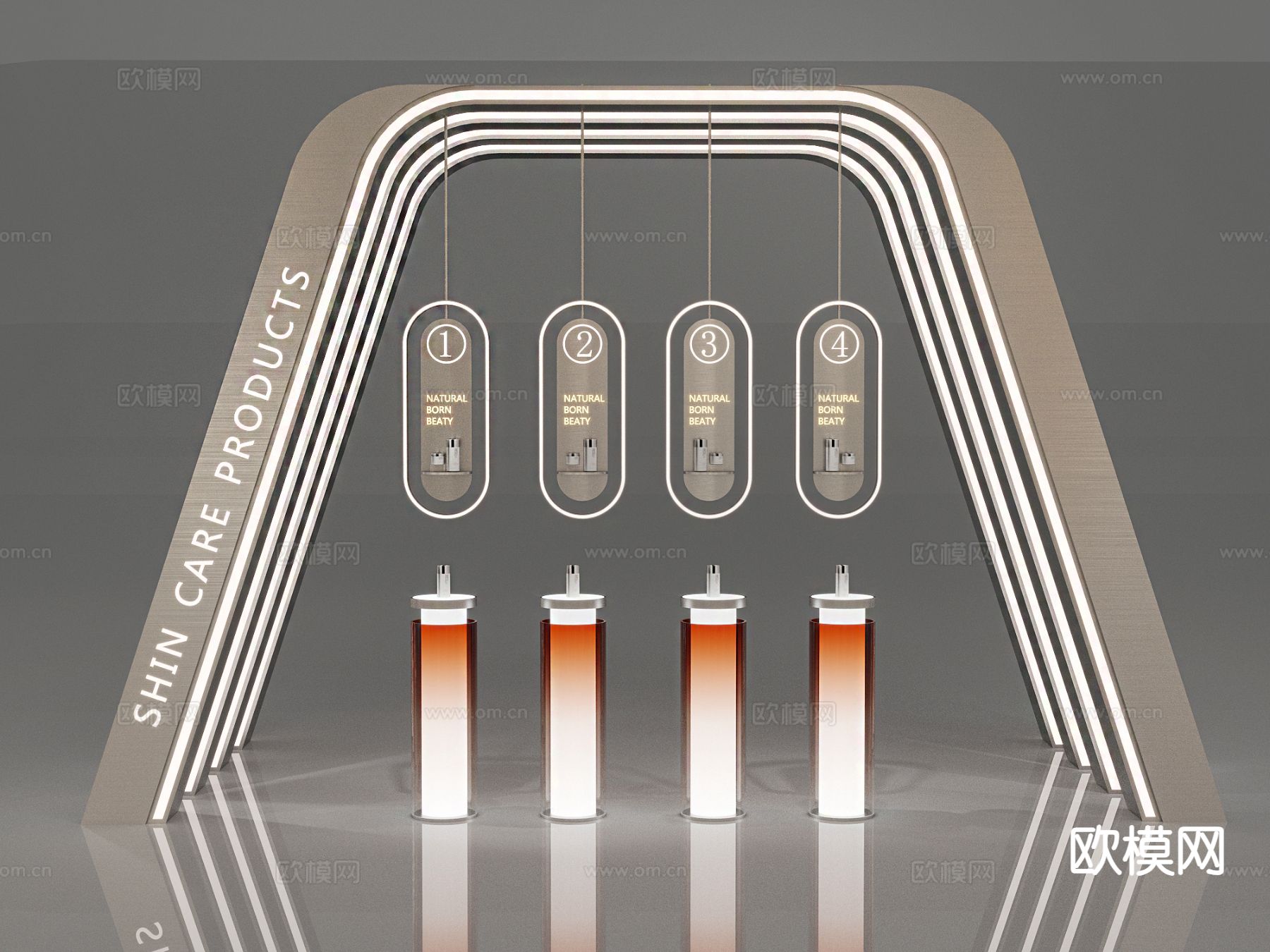 美妆展示柜3d模型