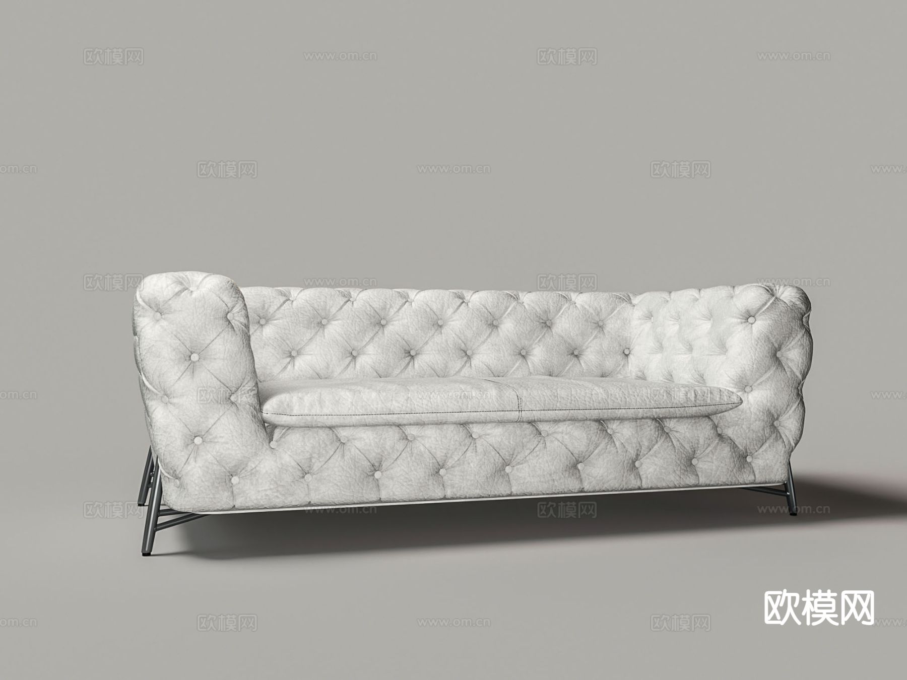 欧式多人沙发3d模型下载