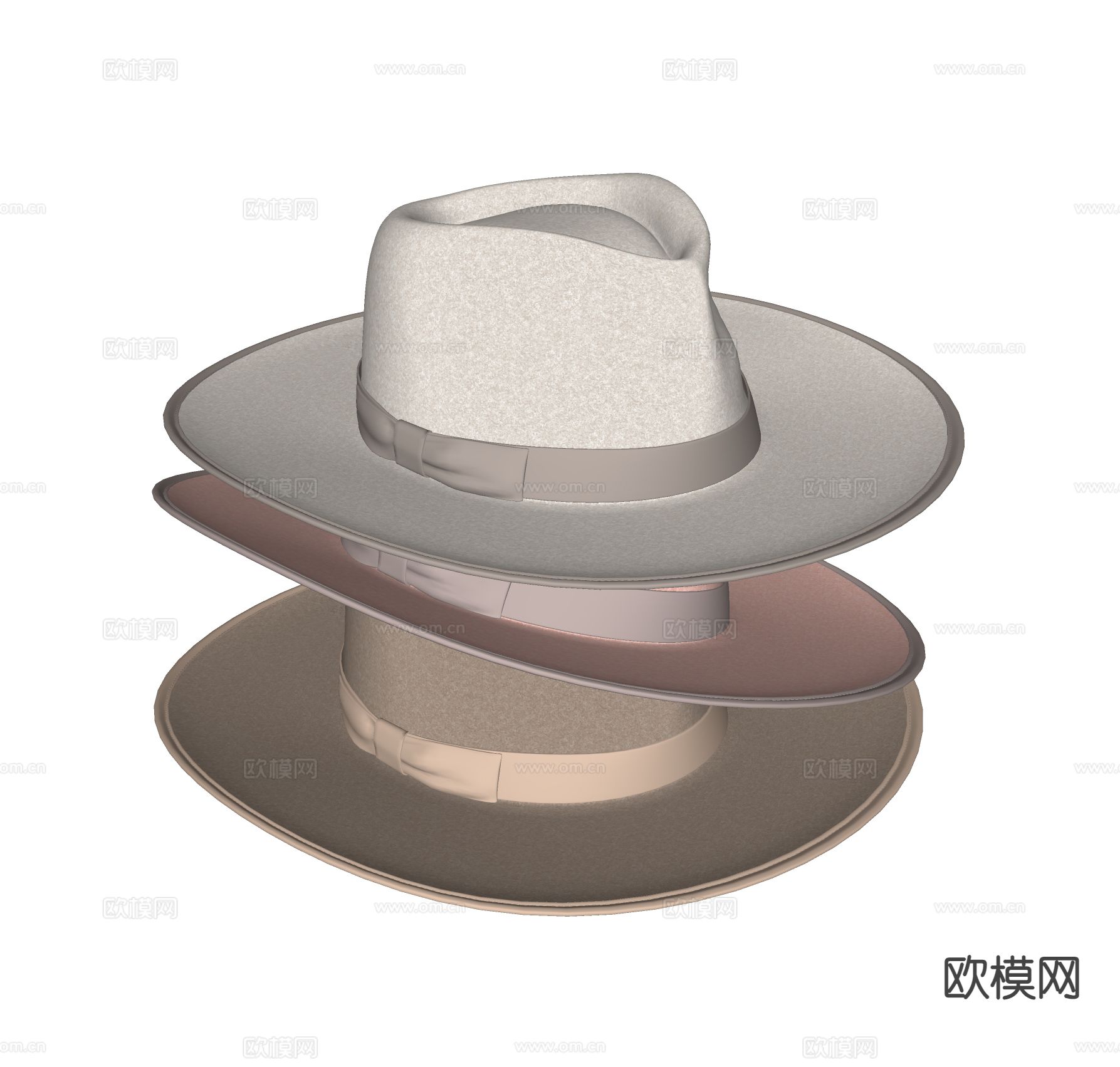 现代帽子su模型下载（渲染图1）