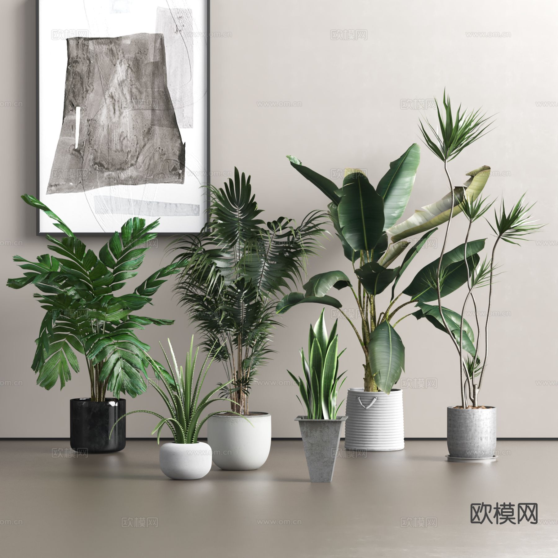 绿植盆栽 盆景su模型