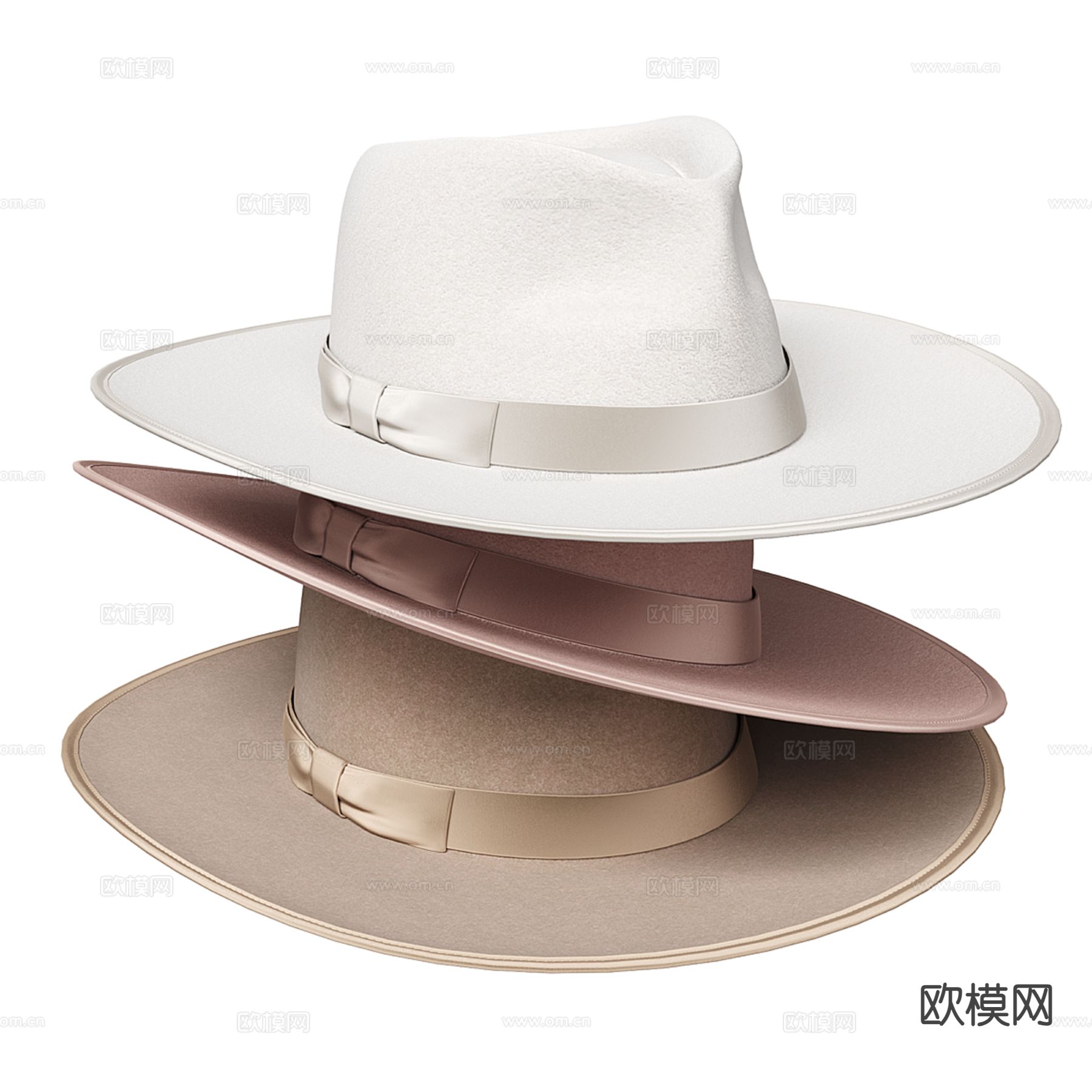 现代帽子su模型下载（渲染图2）