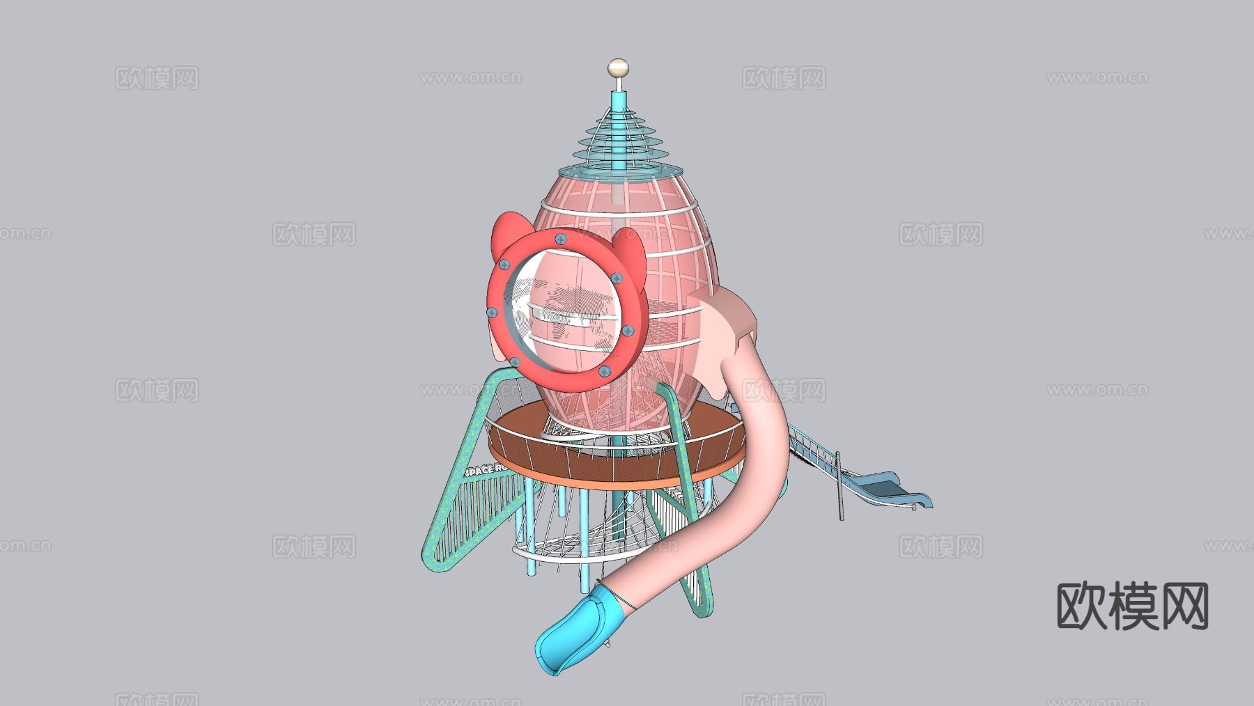 游乐设施 滑滑梯su模型