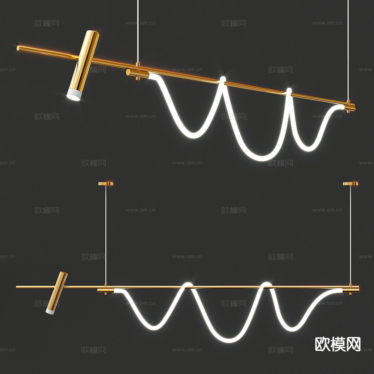 轻奢吊灯 餐厅吊灯3d模型