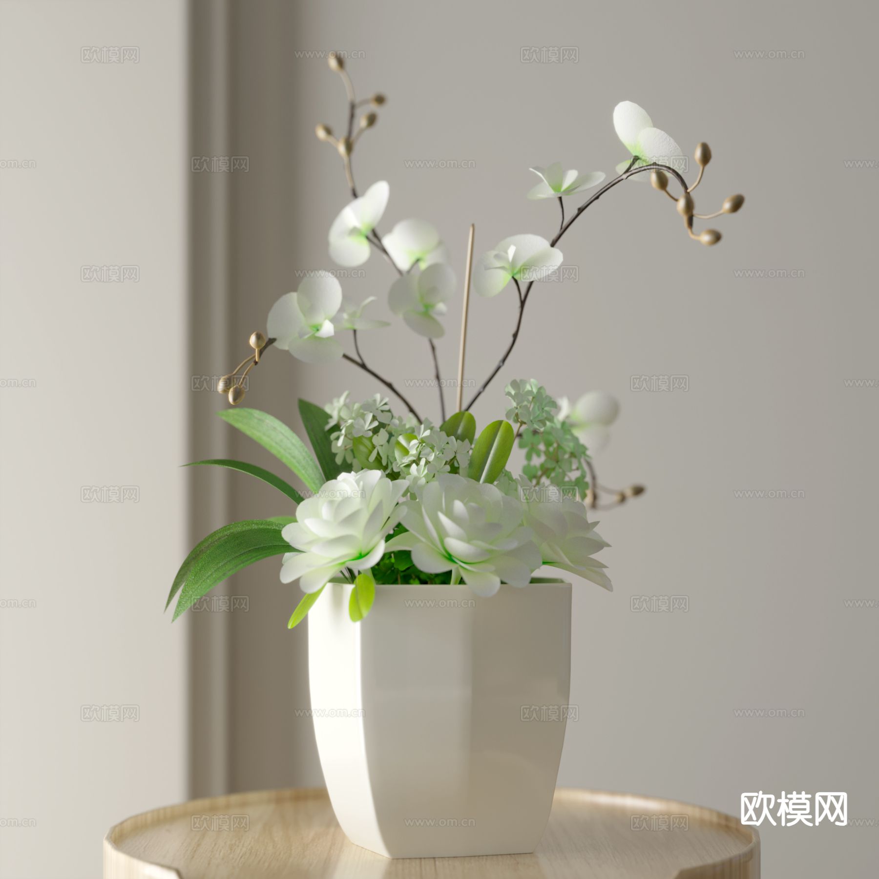 花瓶 花卉 花艺 插花3d模型