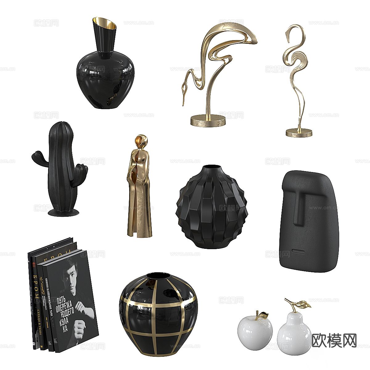 现代装饰品 摆件 花瓶 工艺品3d模型