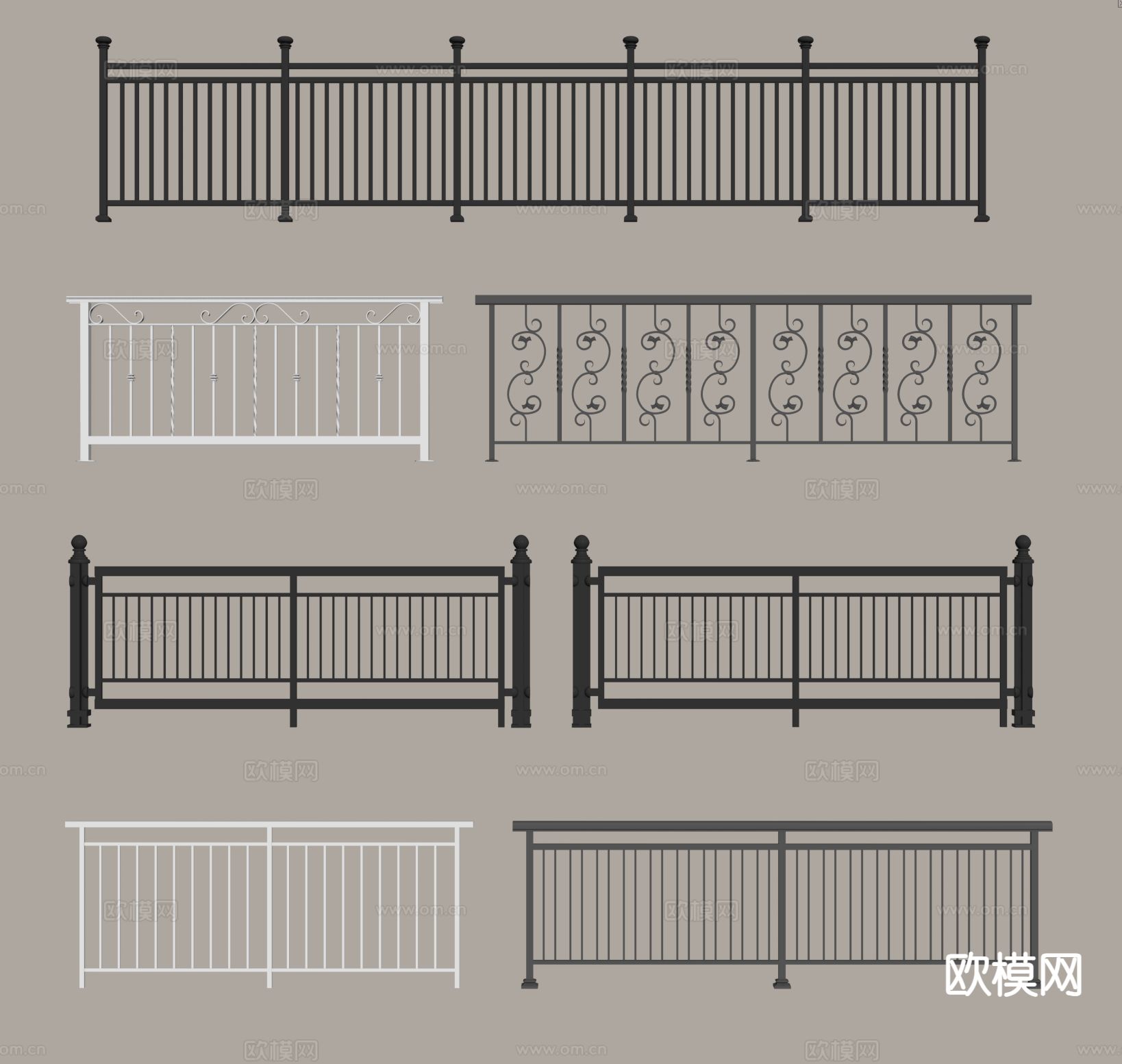 围栏 栅栏 护栏su模型