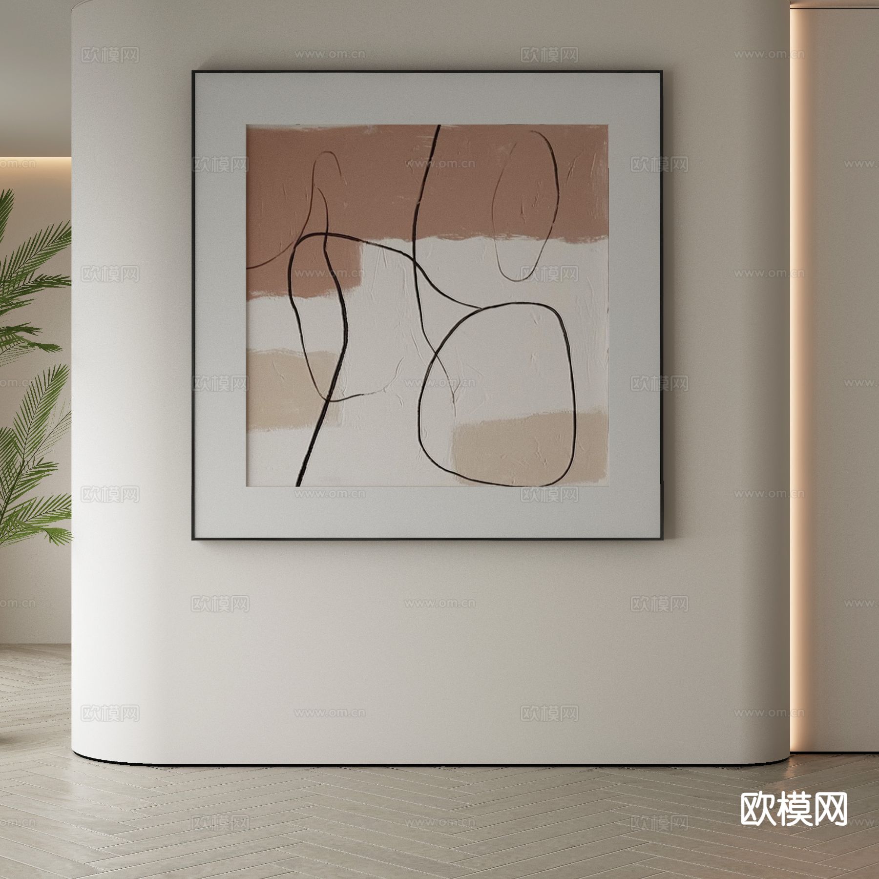 现代挂画 装饰画3d模型