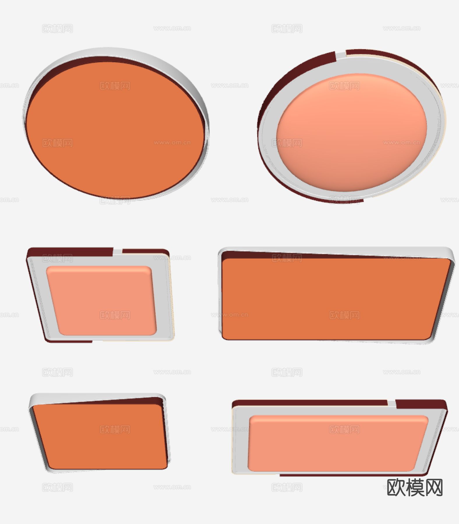 现代吸顶灯su模型下载（渲染图1）