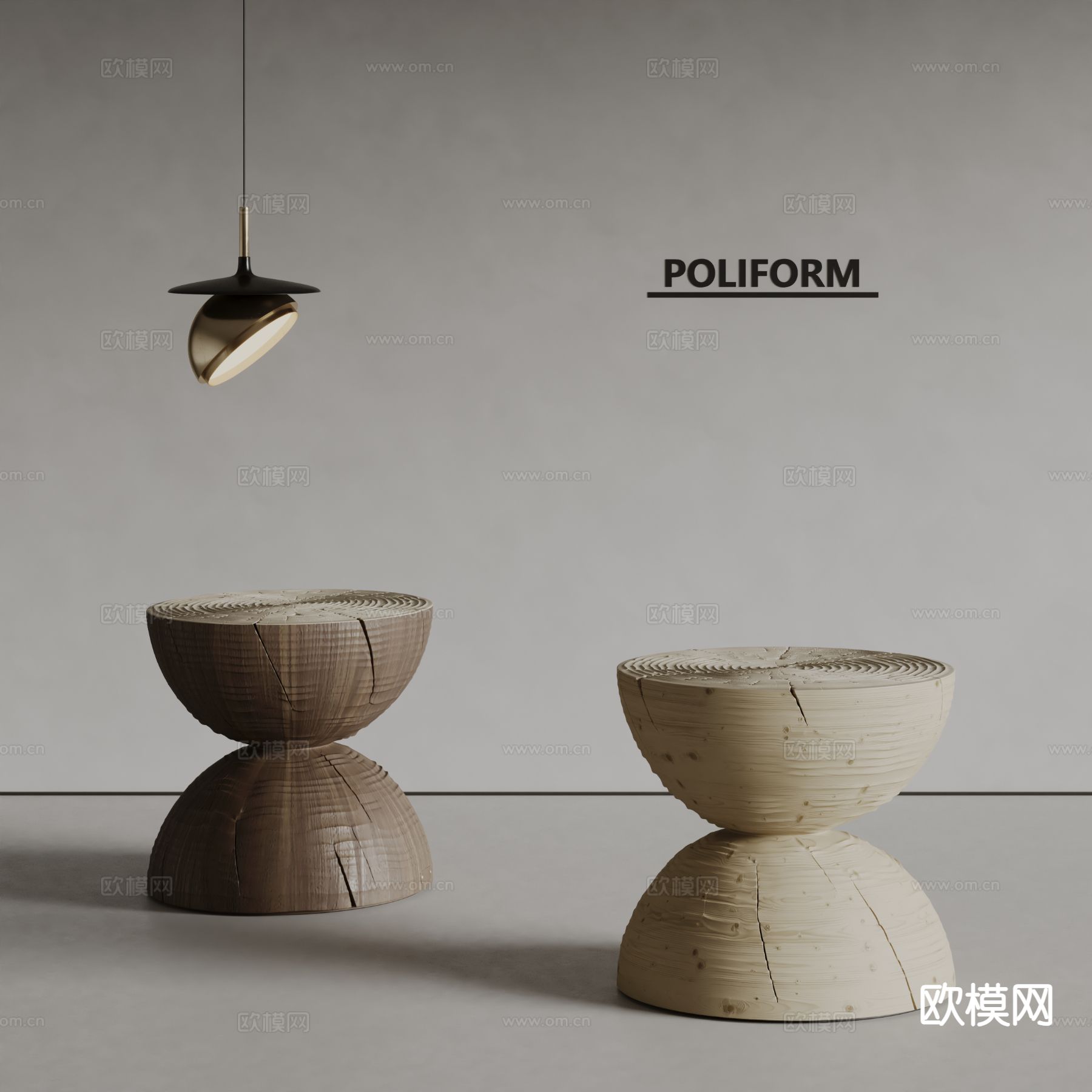 poliform现代凳子 实木凳子su模型