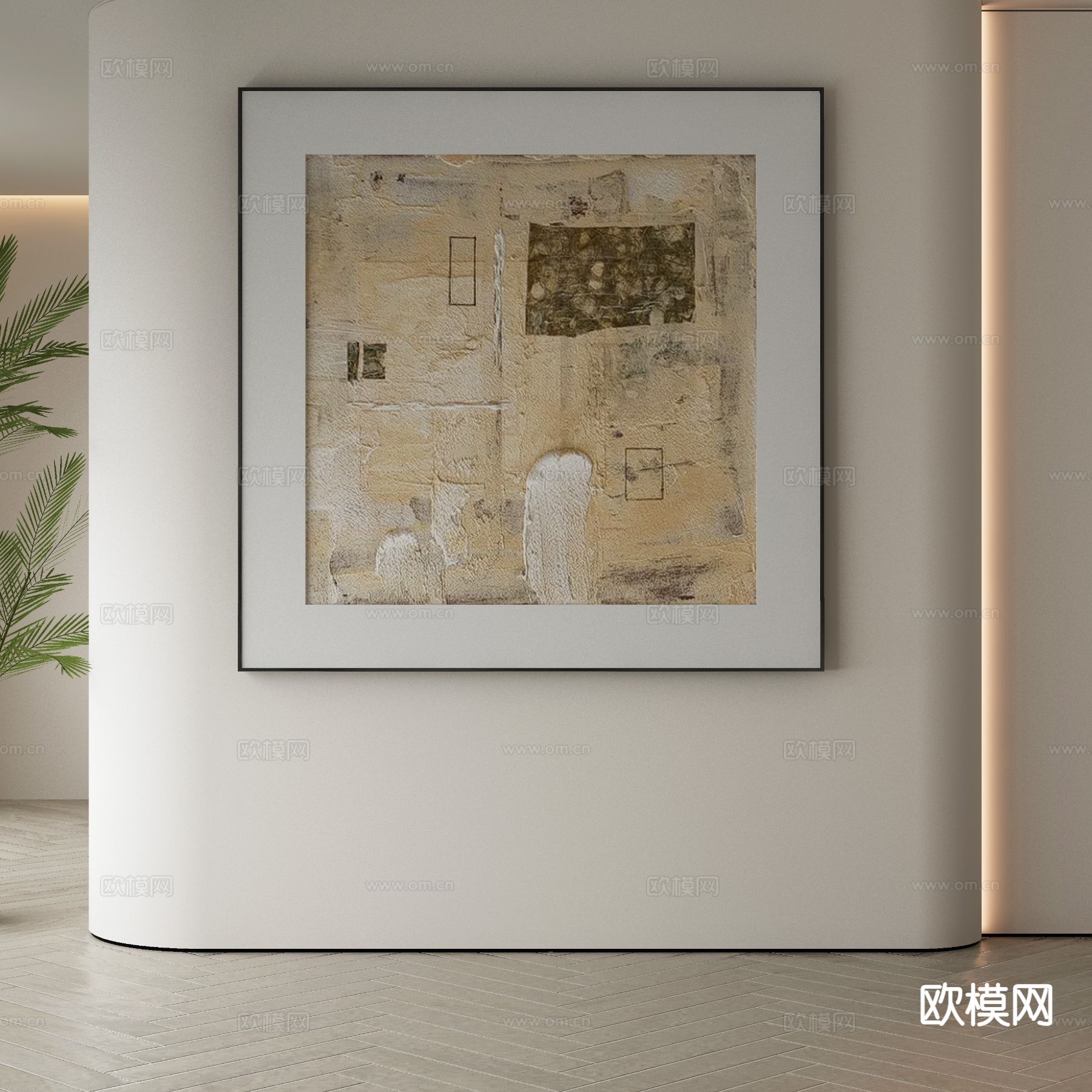 现代挂画 装饰画3d模型