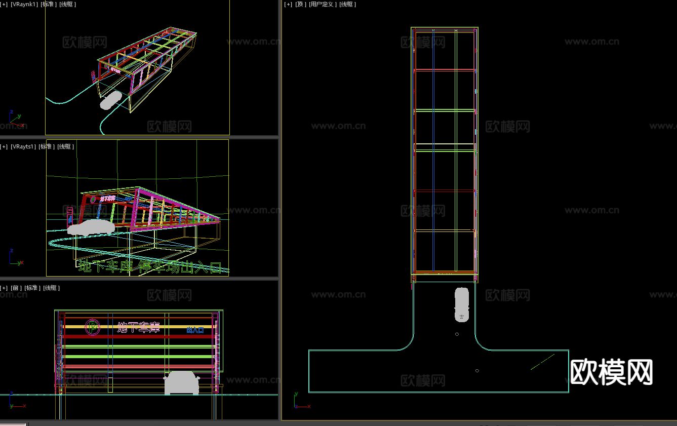 地下车库 停车场出入口3d模型