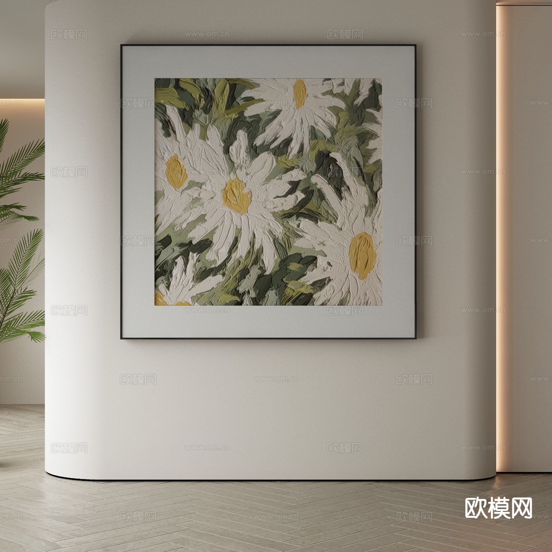 现代挂画 装饰画3d模型