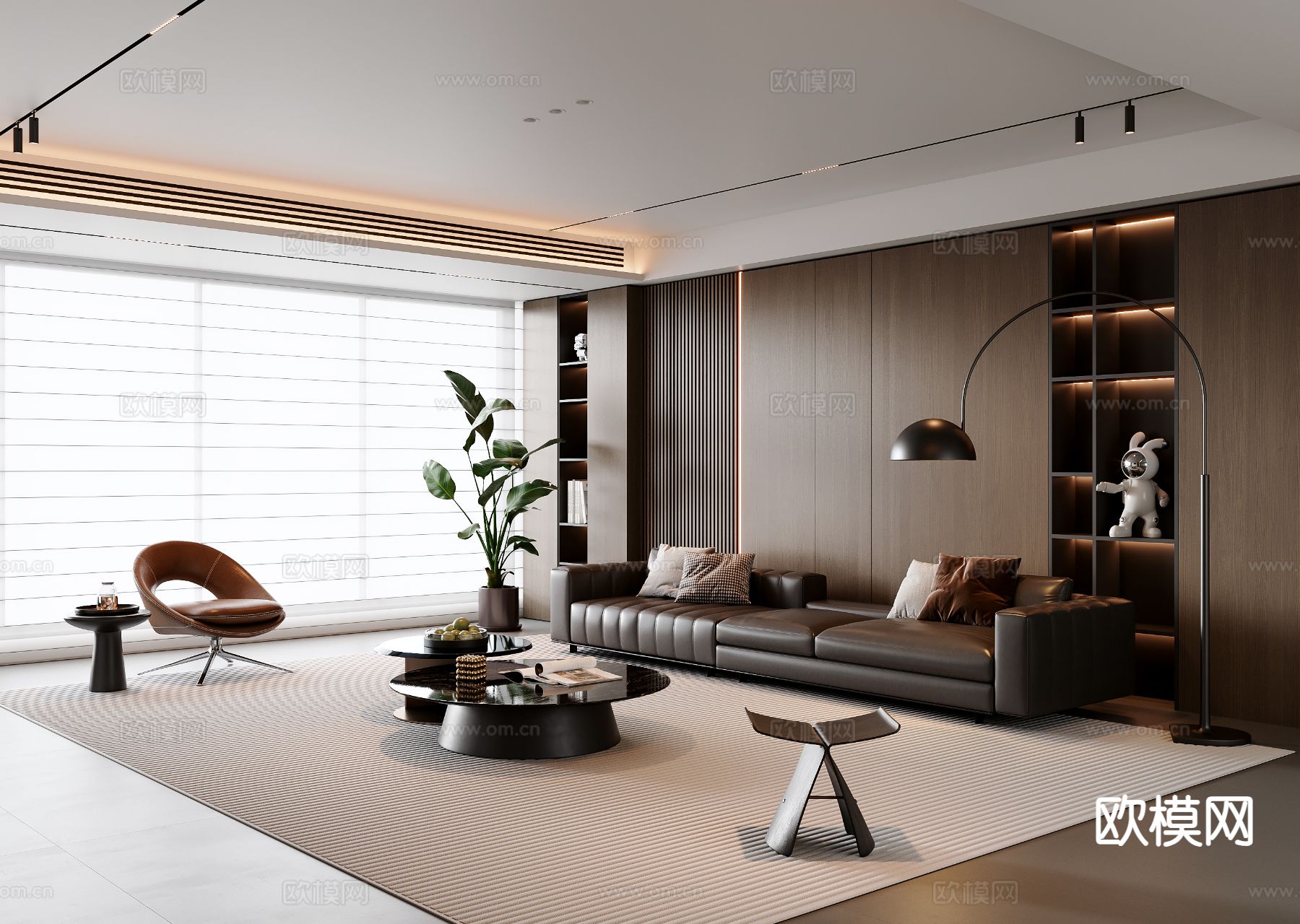 意式客厅3d模型下载