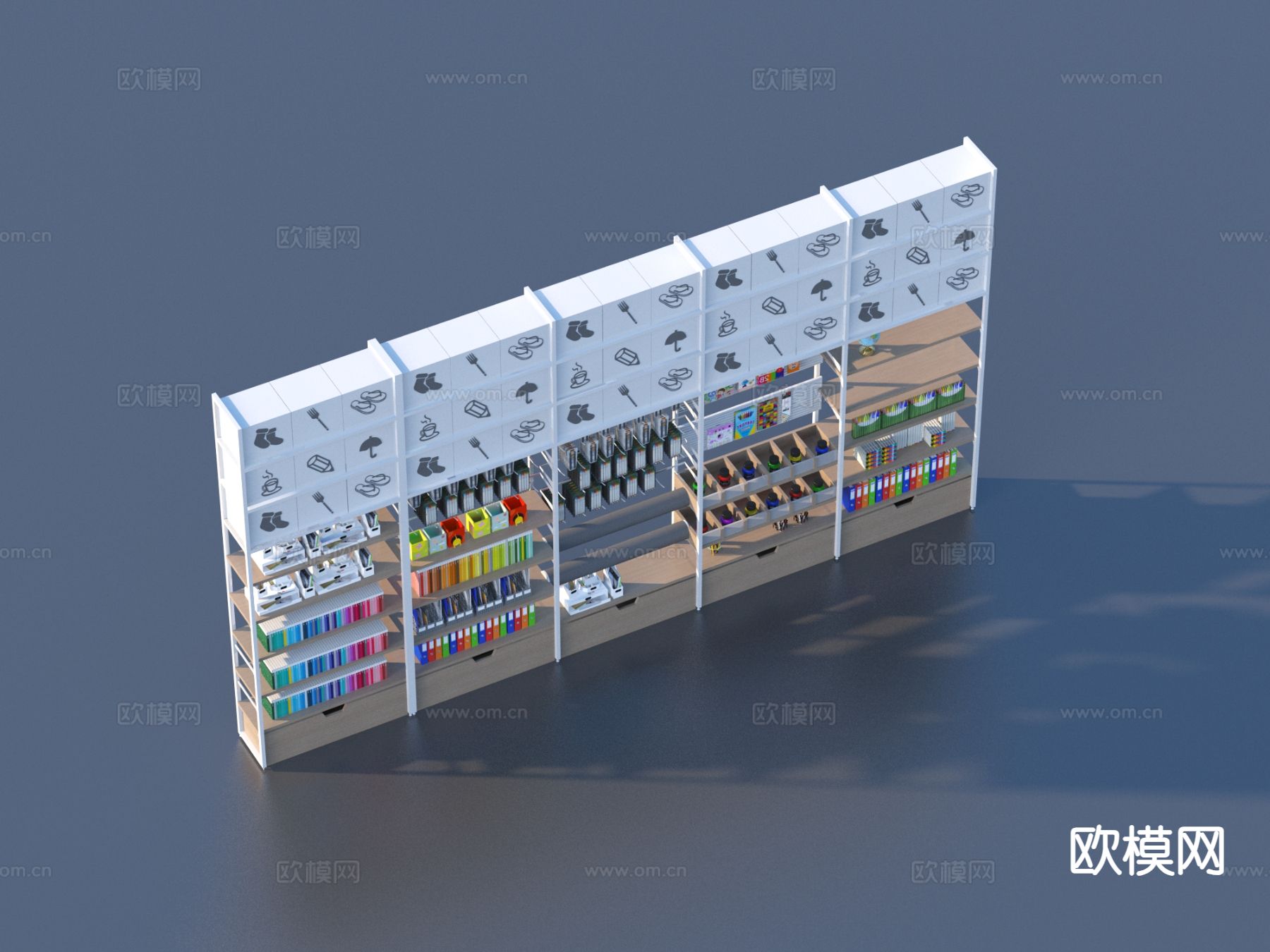 简约陈列架 货架3d模型