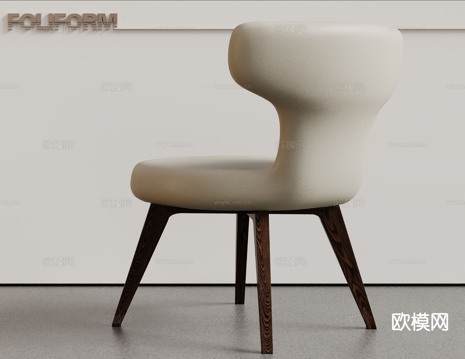 中古风椅子 休闲椅3d模型下载（渲染图3）